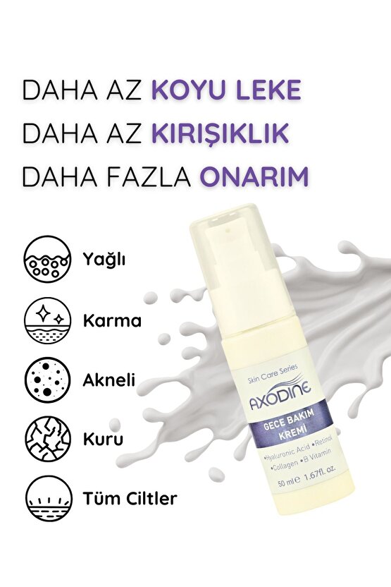 Kırışıklık Karşıtı Gece Bakım Kremi 50 ml - Retinol Içerikli -