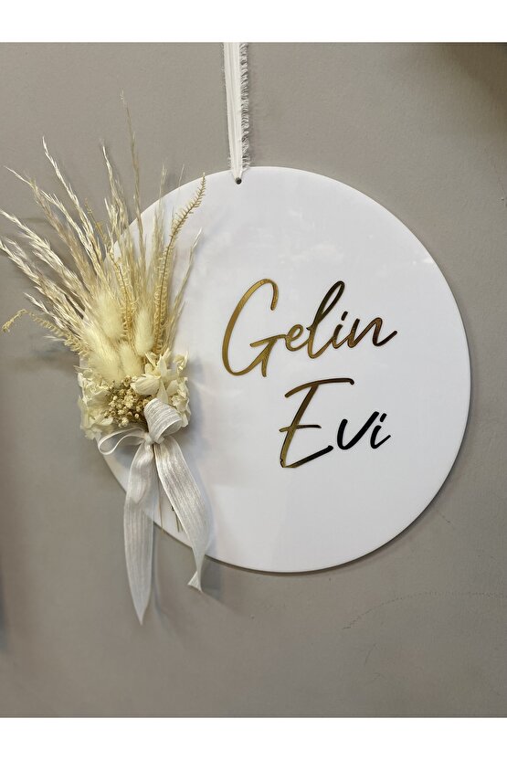 Gelin Evi Baskılı Pleksi Kapı Süsü