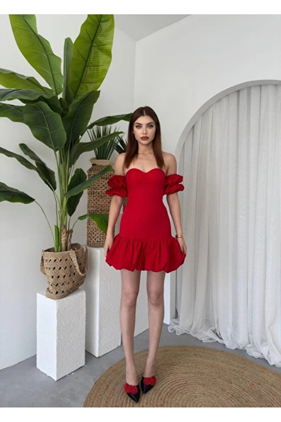 Peyda Straplez Elbise