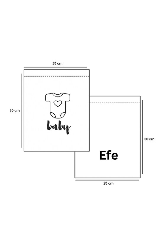 İsme özel organizer keseler 2 adet yenidoğan çanta organizeri
