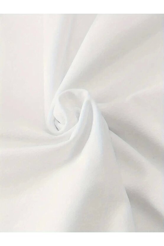 Baskılı Oversize Bisiklet Yaka T-shirt - Beyaz