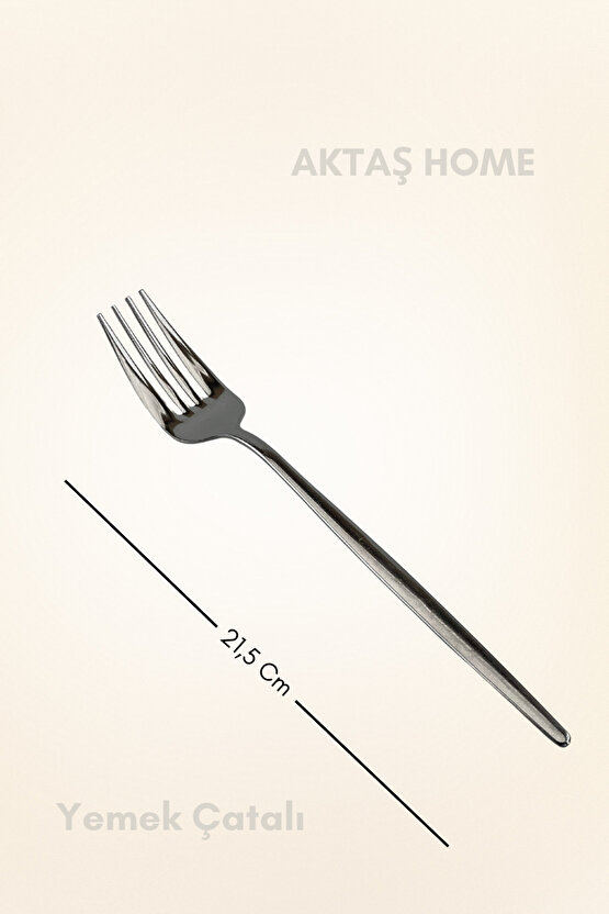 Round Yeni Nesil 24 Parça 12 Kişilik Yemek Kaşığı ve Yemek Çatalı Paslanmaz Çelik