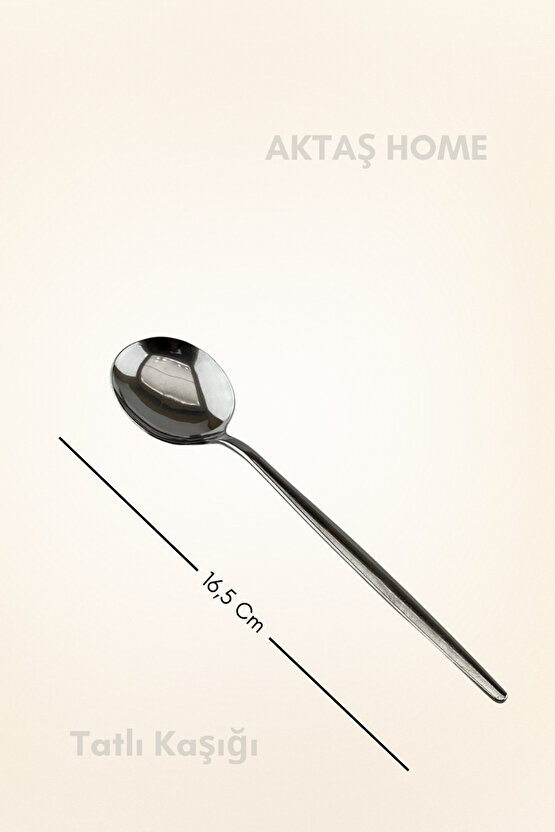 Round Yeni Nesil 6lı Tatlı Kaşığı Paslanmaz Çelik