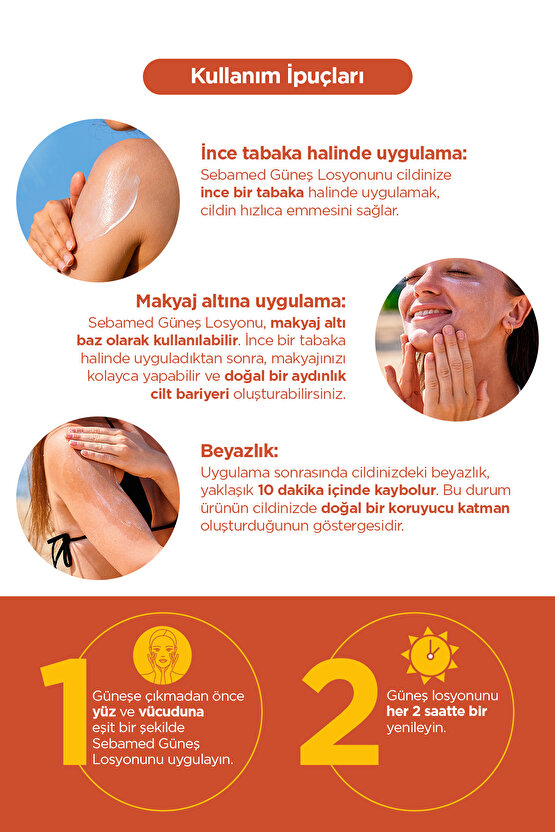 Sun Care SPF 50+ UVAUVB Filtresi ve E Vitamini Üçlü Yüksek Koruma Çok Yönlü Güneş Losyonu 150 ml