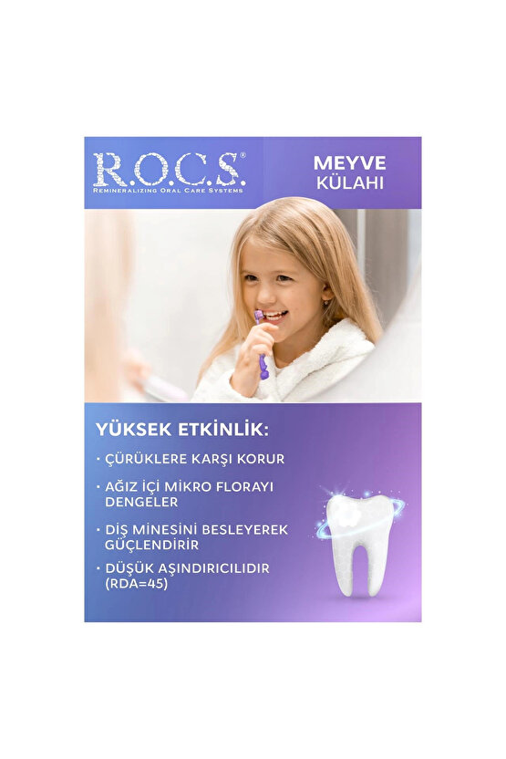 Rocs Kids 3-7 Yaş Meyve Külahı Diş Macunu 35 ml