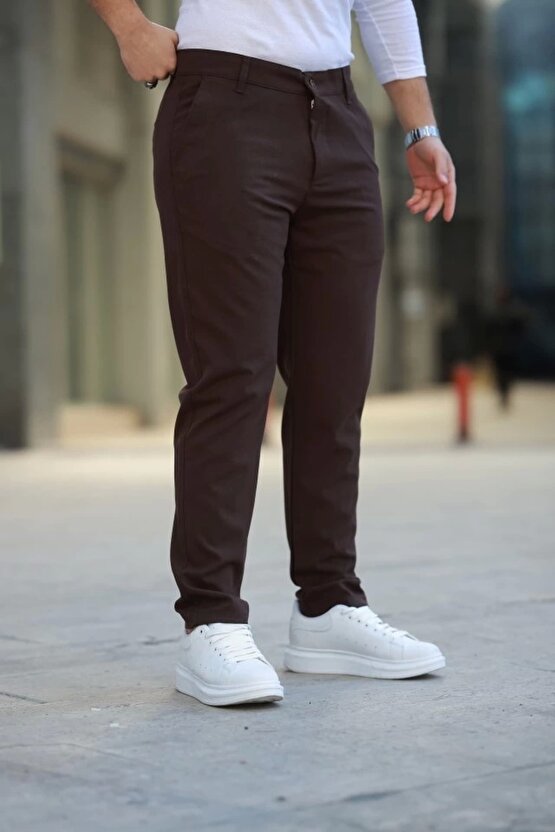 Erkek Düz Kesim Bilek Boy Kumaş Pantolon