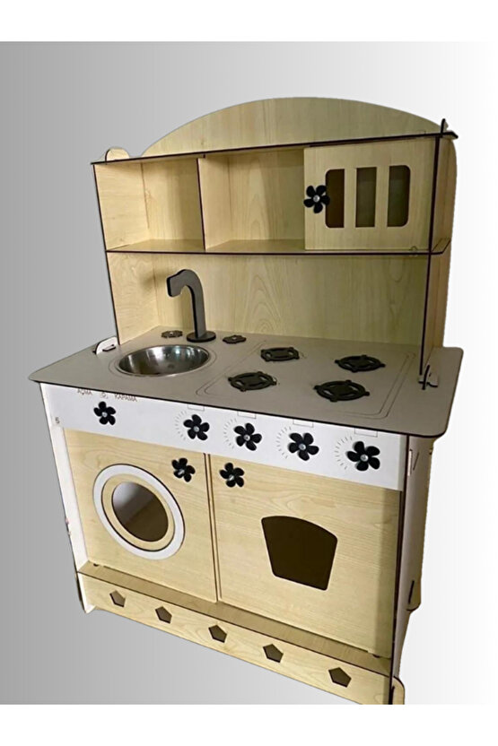 Montessori Eğitici Ahşap Çocuk Oyuncak Mutfak Akçaağaç 3 Mm 84x60 Cm