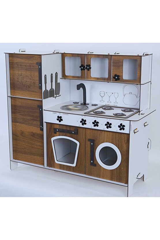 Ahşap Oyuncak Mutfak Buzdolaplı
