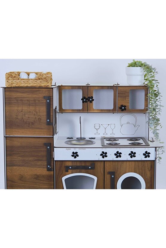 Ahşap Oyuncak Mutfak Buzdolaplı