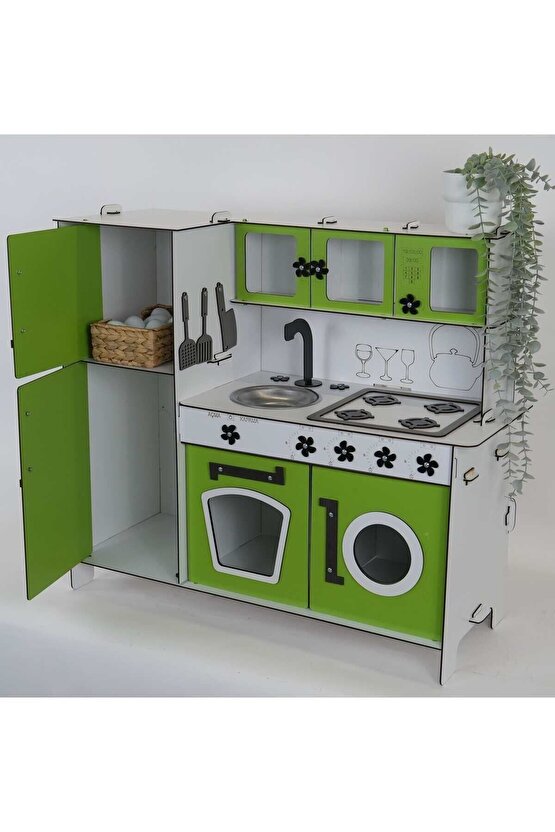 Ahşap Oyuncak Mutfak Buzdolaplı