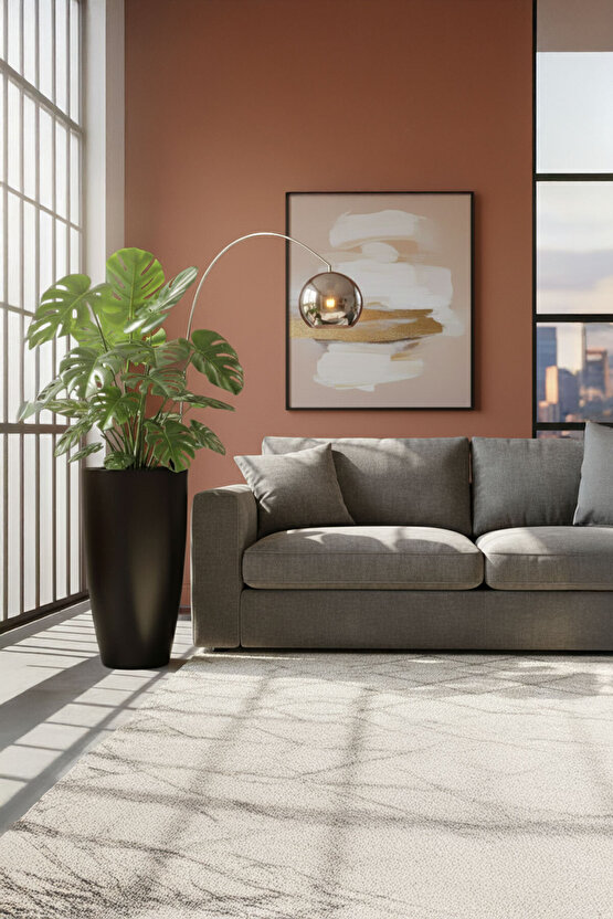 Aura Curva 70x40cm Kıvrımlı Konik Fiberglass Saksı Büyük Boy İç Dış Mekan Dış Mekan