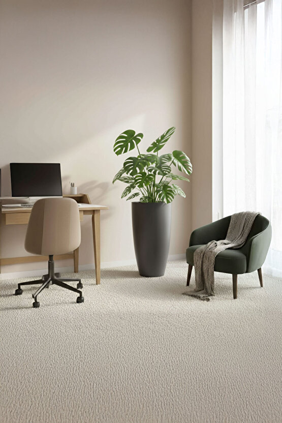 Aura Curva 70x40cm Kıvrımlı Konik Fiberglass Saksı Büyük Boy İç Dış Mekan Dış Mekan