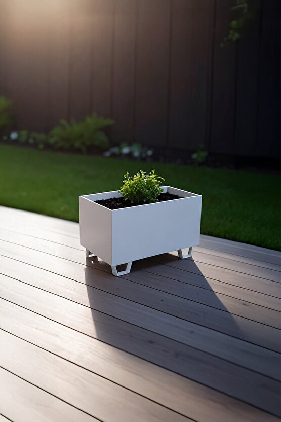 Duracube Küçük Boy Metal Saksı - 19x21x30cm Y-D-G (Kaynaklı & Hazır Kullanım)