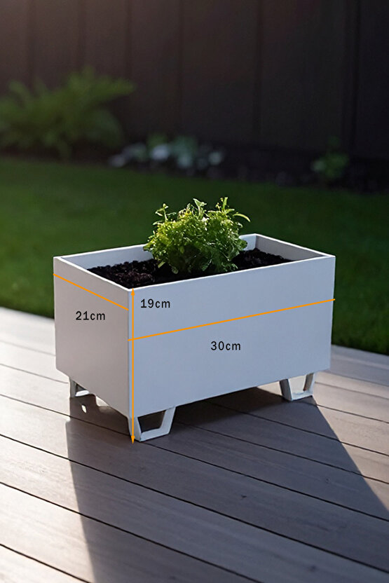 Duracube Küçük Boy Metal Saksı - 19x21x30cm Y-D-G (Kaynaklı & Hazır Kullanım)