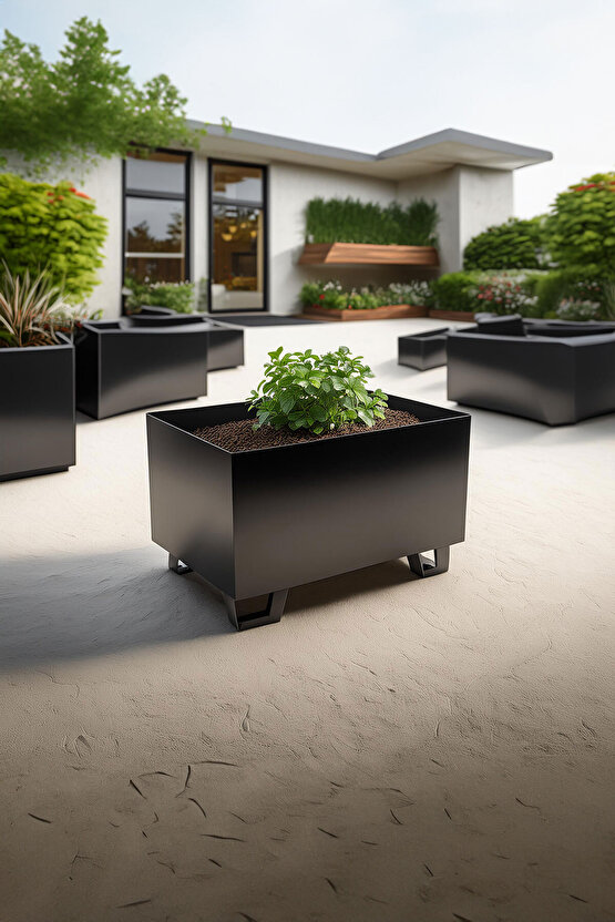 Duracube Küçük Boy Metal Saksı - 19x21x30cm Y-D-G (Kaynaklı & Hazır Kullanım)