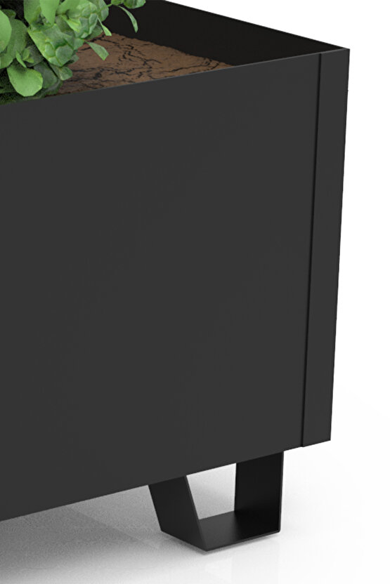 Duracube Metal Saksı 3lü Set - Orta (19x22x40cm) + Küçük (19x21x30cm) + Mini (19x20x20cm)