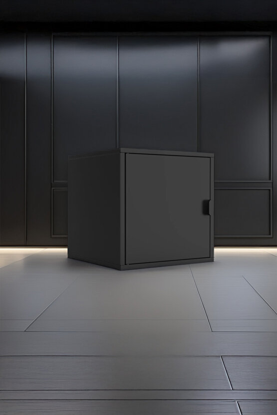 TerraGuard Tek Kapaklı Küp Metal Dolap - 35x35x35cm