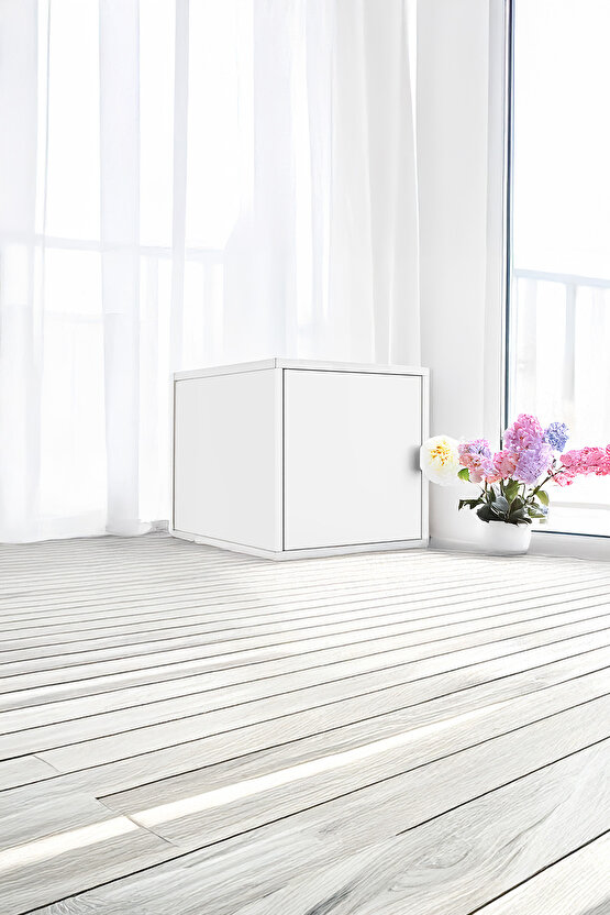 TerraGuard Tek Kapaklı Küp Metal Dolap - 35x35x35cm