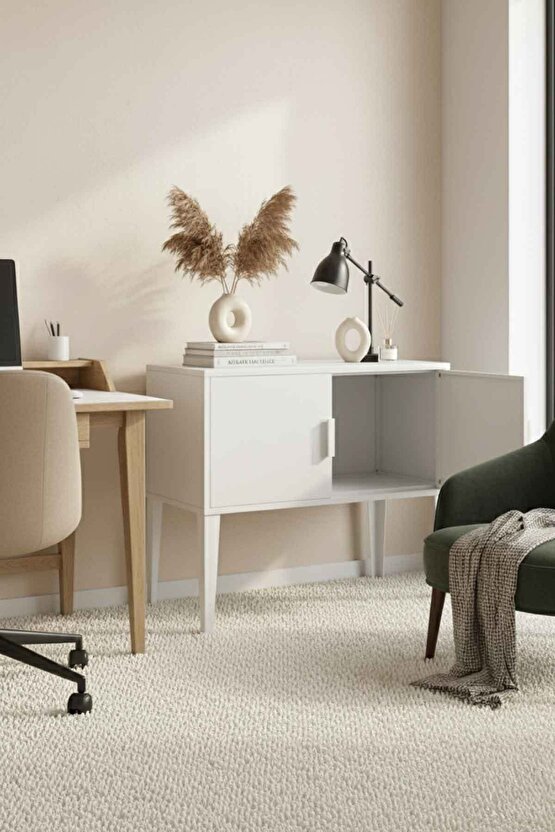 TerraGuard Çift Kapaklı Metal Dolap - 70x35x35cm (Ayaklar Dahil 65cm Yükseklik)