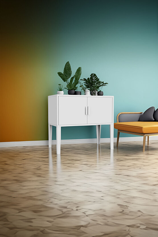 TerraGuard Çift Kapaklı Metal Dolap - 70x35x35cm (Ayaklar Dahil 65cm Yükseklik)