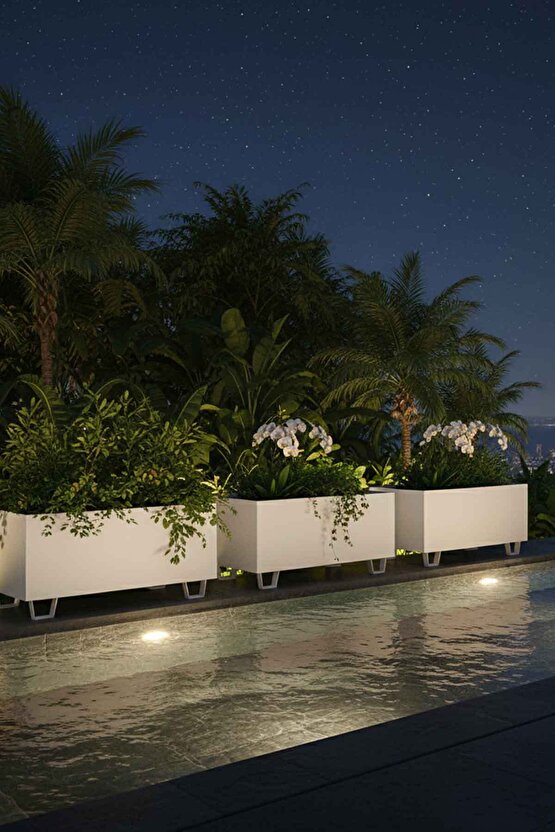 Duracube Metal Saksı - Büyük Boy 25cm x 30cm x 60cm (Y-D-G)