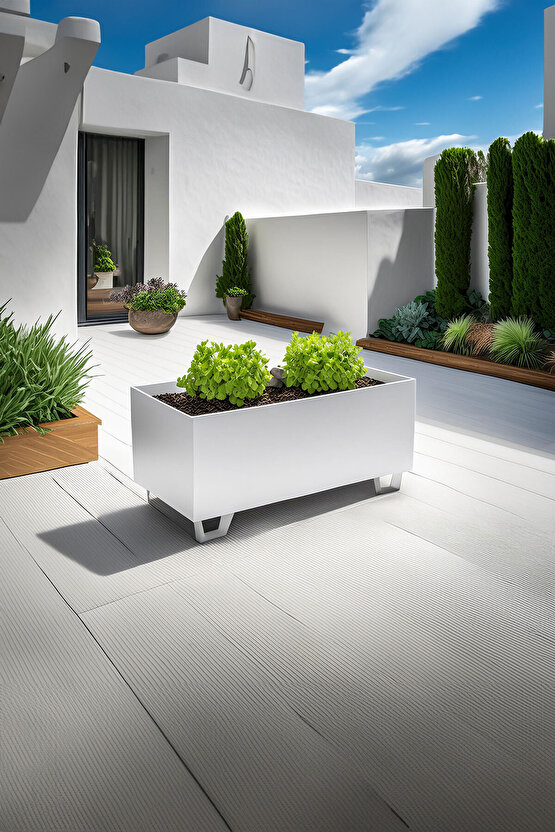 Duracube Metal Saksı - Büyük Boy 25cm x 30cm x 60cm (Y-D-G)