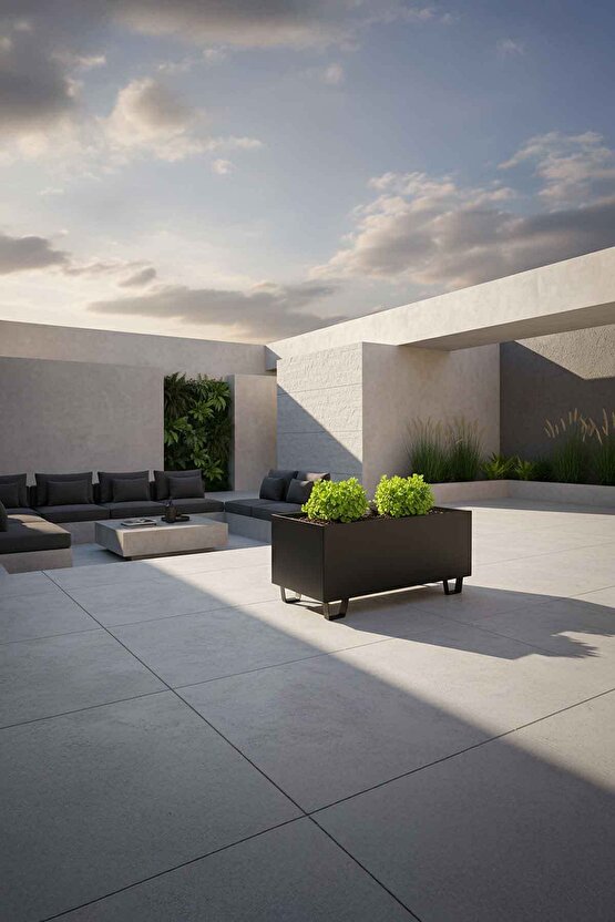 Duracube Metal Saksı - Büyük Boy 25cm x 30cm x 60cm (Y-D-G)