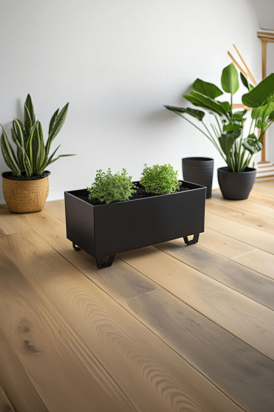 Duracube Metal Saksı - Büyük Boy 25cm x 30cm x 60cm (Y-D-G)