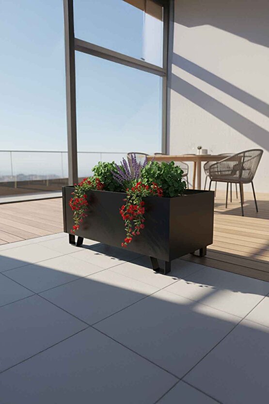 Duracube Metal Saksı - Büyük Boy 25cm x 30cm x 60cm (Y-D-G)