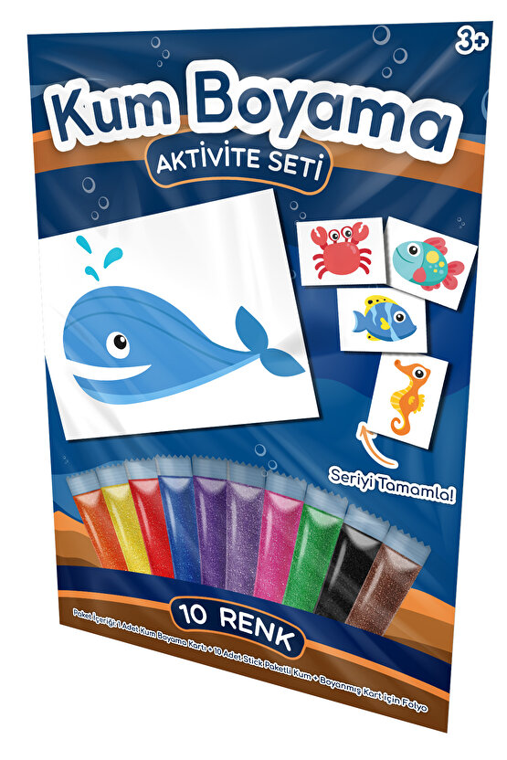 Sevimli Balina | Su Altı Dünyası Kum Boyama Aktivite Seti Tekli Paket