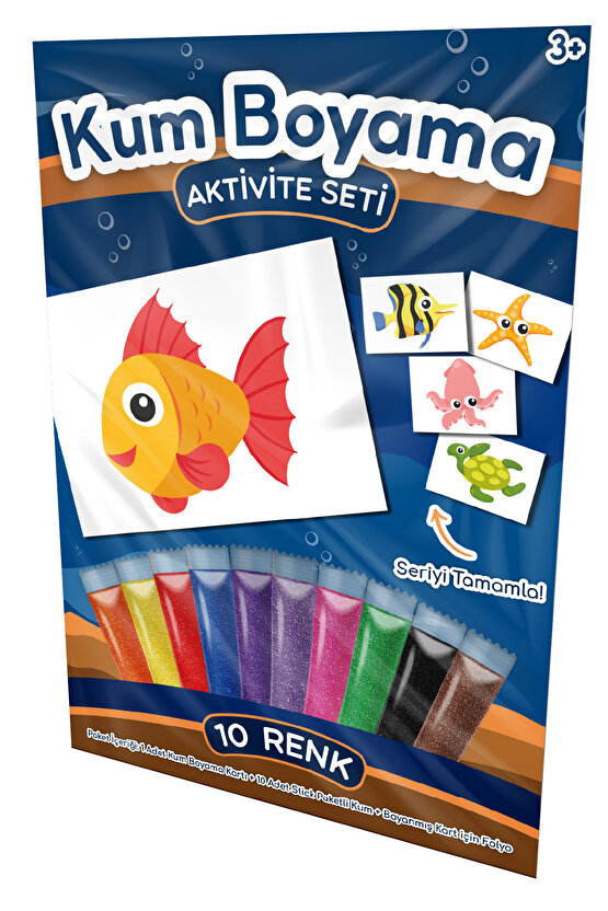 Sevimli Balık | Su Altı Dünyası Kum Boyama Aktivite Seti Tekli Paket
