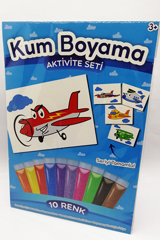 Şimşek Uçak | Uçak Kum Boyama Aktivite Seti Tekli Paket