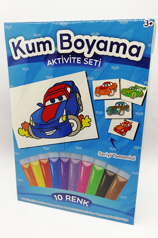 Süper Yarışçı | Araba Kum Boyama Aktivite Seti Tekli Paket