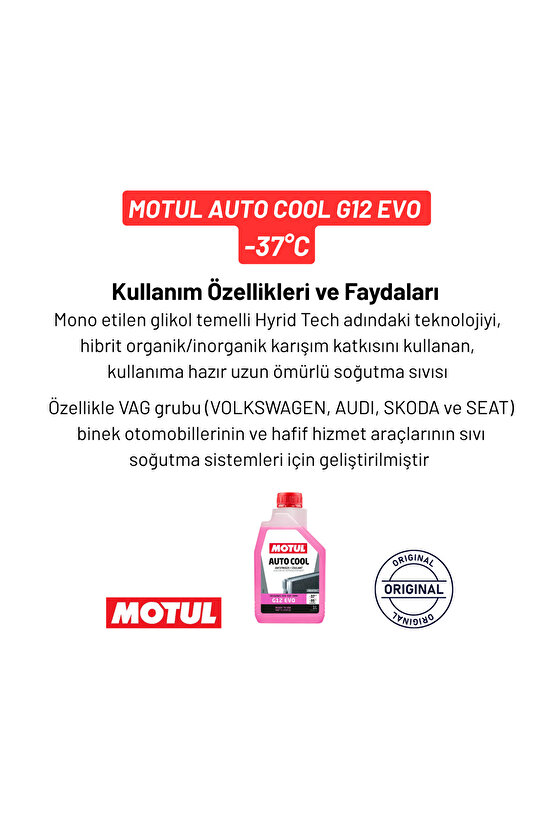 Auto Cool G12 Evo Antıfreeze Soğutma Sıvısı 1l