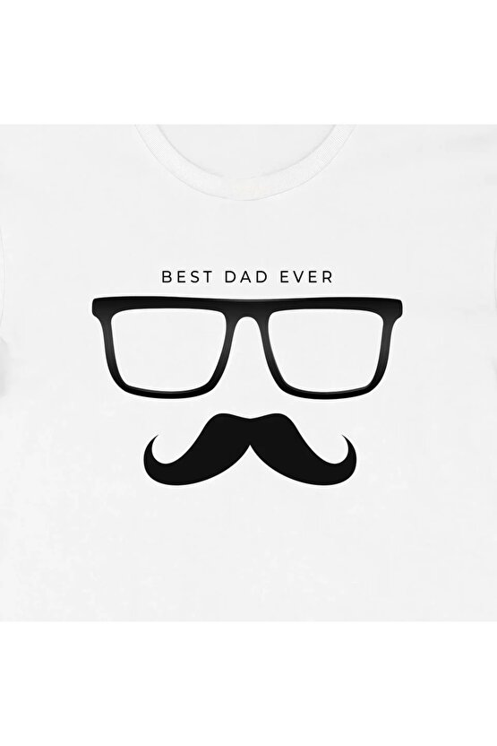 Babalar Günü Baskılı T-shirt - Beyaz