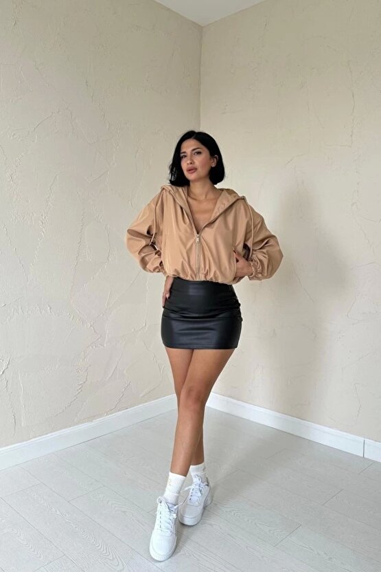 Vizon Kısa Fermuarlı Bomber Ceket