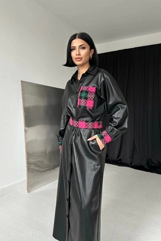 iyah Garnili Etekli Deri Takım