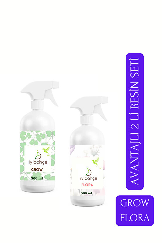 İYİBAHÇE Avantajlı 2 li Besin Grow 500ml ve Flora 500ml