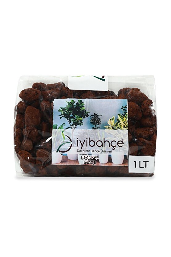 Pomza Volkanik Tüf 1 lt Kızılkahve