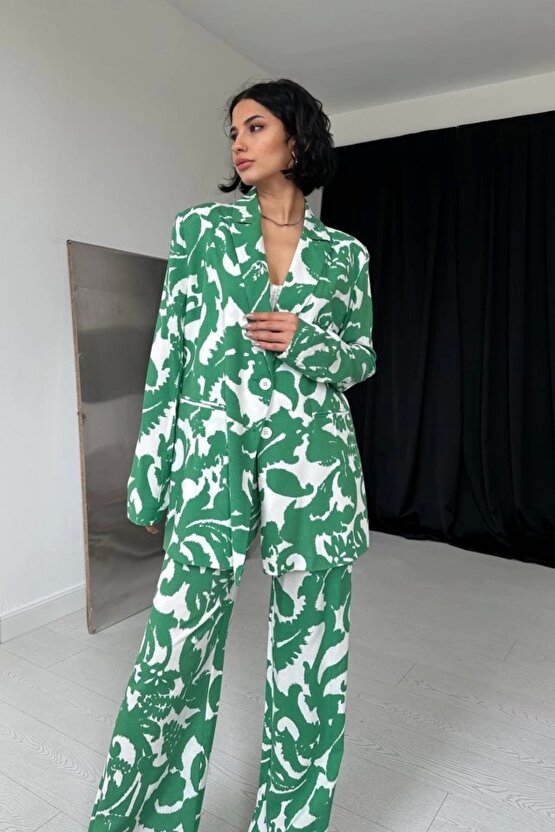 Yeşil Ceket Ve Pantolon Takım