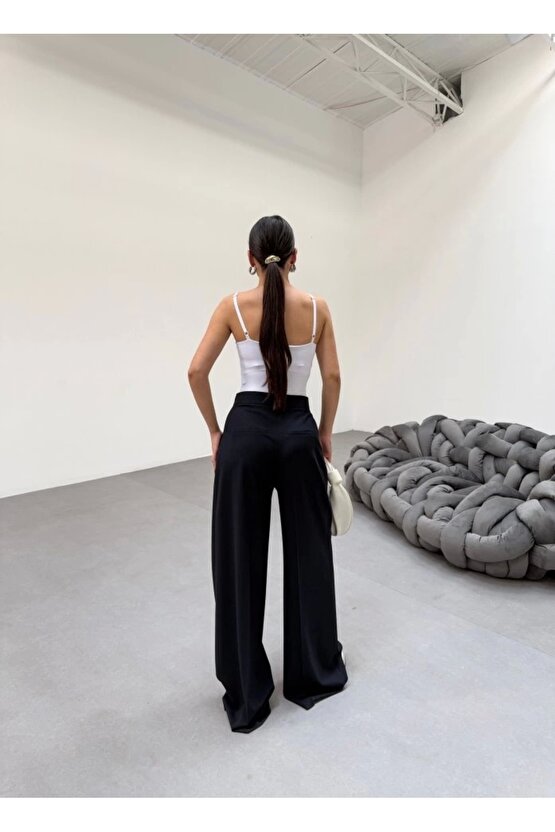 230 Gr Poly Viscose Full Lycra Pileli Palazzo Pantolon