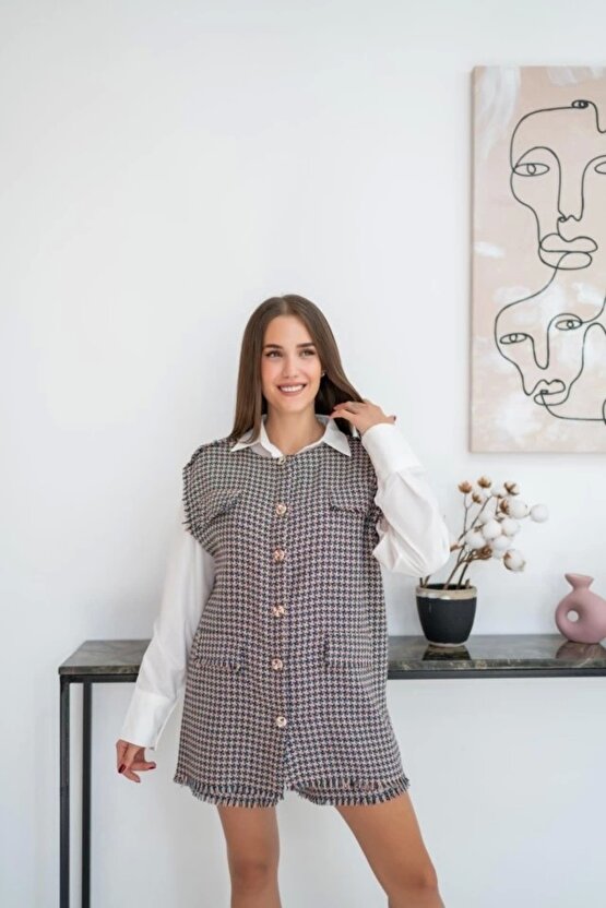 avi Kazayağı Desenli Yelek Ve Şort Takım