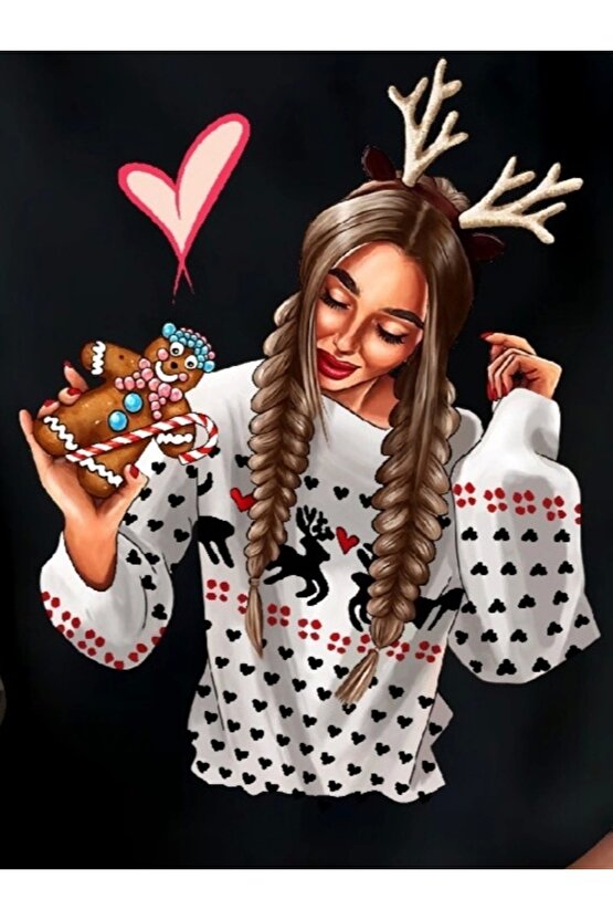 Kadın Uzun Kollu Bisiklet Yaka Desenli Viskon Iki Iplik Bluz