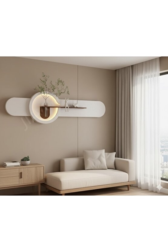 Led’li dekoratif tablo 100x35 cm modern saksılı tablo