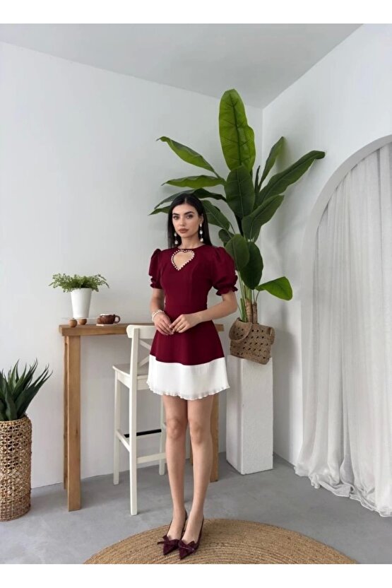 Safe Kalp Detaylı Elbise