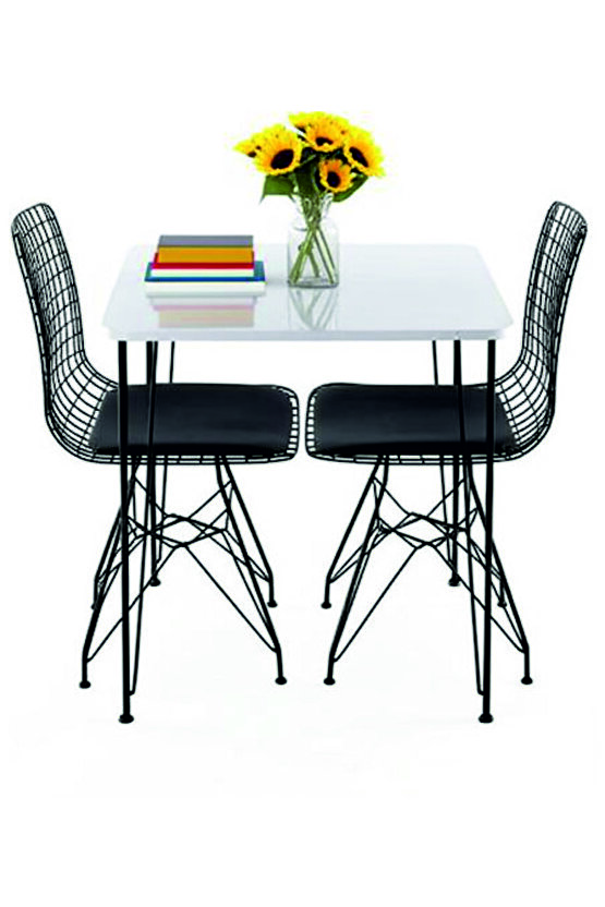 Metal Ayaklı 60x90cm Kalınlıklı (TEK MASA)Mutfak Masası Balkon Masası Çalışma Masası BEYAZ 60X90