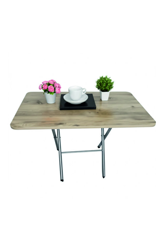 Katlanabilir Atlantik Çam Desenli Mutfak Masası 60x90 Yemek Masası Balkon Masası-çalışma masası