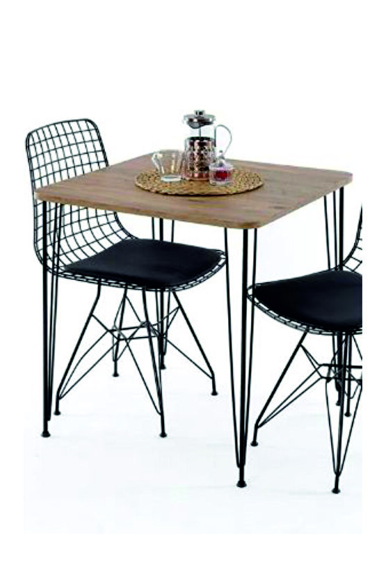 Metal Ayaklı 60x90cm Mutfak Masası Balkon Masası Çalışma Masası Atlantikçam 60x90