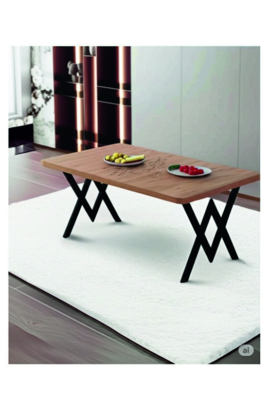 Mutfak Yemek Masası W Metal Ayak 70x110 Mutfak Yemek Masası