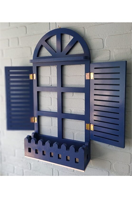 Bindekor Dekoratif Ahşap Panjur Raf